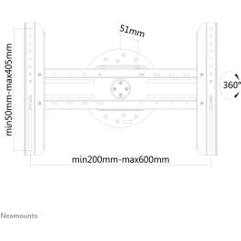 Soporte para pared Neomounts LED-WR100BLACK 75" Negro