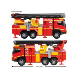 Majorette MAJ1693315399039 - Camión de bomberos Volvo, 19 cm, con puertas que se abren, luz y sonido