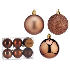 Set 6 Bolas Navidad Marrón 6 cm Krist+ - Decoración en PVC (36 Unidades) Precio: 54.49999962. SKU: B1858FEAQ9