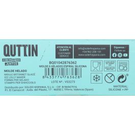 Quttin Molde de Silicona para 6 Helados con Diseño Espiral (12 Unidades)