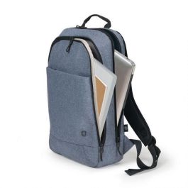 Dicota Mochila para Portátil Slim Eco MOTION PET Reciclado 13-15.6" Azul Denim, Protección HDF, Resistente al Agua