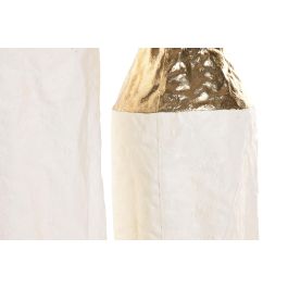 DKD Home Decor Jarrones Glam de Metal Dorado y Blanco, Set de 3, 14 x 14 x 67 cm (2 Unidades)