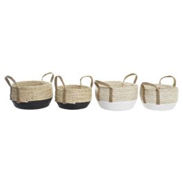 Cesta DKD Home Decor Negro Blanco 33 x 20 x 33 cm Set de 2 (2 Unidades) Precio: 76.4999994. SKU: S3028878