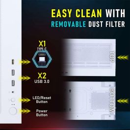 Bitfenix BIT4712883219740 Caja de PC CETO Basic Semitorre ATX Sin Fuente de Alimentación Blanco