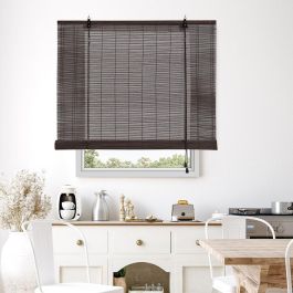 Cintacor Stor enrollable bambú ocre wengue 150x175cm - Incluye alcayatas y seguridad infantil