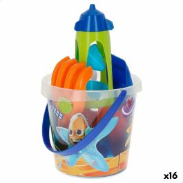 Set de Juguetes de Playa Colorbaby Mr Craby Ø 18 cm Polipropileno (16 Unidades)