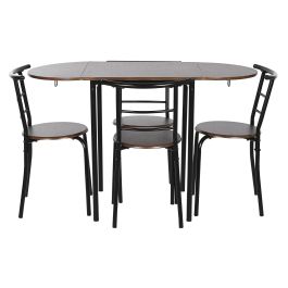 DKD Home Decor Mesa Negro Marron MDF Metal 55 x 78 x 121 cm Set de 5