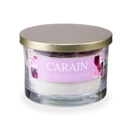 Acorde Vela en Vaso con Tapa Dorada Rosa, Vidrio y Cera, 12.5x8.6x12.5 cm (6 Unidades)