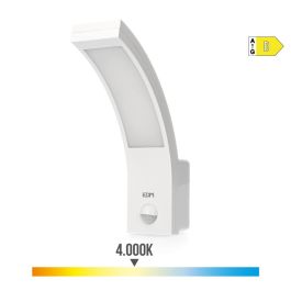 Edm Aplique Exterior LED 10W 1654LM 4000K Luz Día IP54 con Sensor de Movimiento 6,6x18,8x25cm