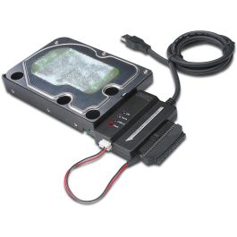Digitus Cable Adaptador USB 3.0 a SATA II y 3.5" IDE, Velocidad de Transferencia 5000 Gbit/s, Negro
