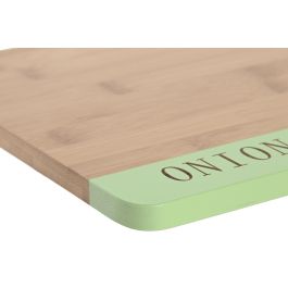 DKD Home Decor Tabla de Cortar Bambú Set de 3 Colores Azul, Verde y Rosa 33.5 x 22.4 x 1.2 cm
