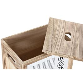 Cesta Ropa DKD Home Decor Natural Blanco 30 x 55 x 40 cm Set de 5