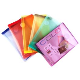 Carpeta Tarifold Dossier Broche Din A6 Vertical Polipropileno 200 Mc Velcro Expositor 60 Unidades Surtidas