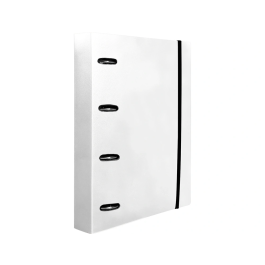 Liderpapel Carpeta con Recambio A4 4 Anillas 25mm Polipropileno Transparente 100 Hojas 80g Cuadro 5mm