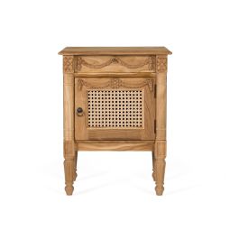GINER Y COLOMER Mesita de Madera Maciza de Teca con Cajón y Puerta, Acabado Natural Precio: 290.3879. SKU: B19D9ZY4ZL