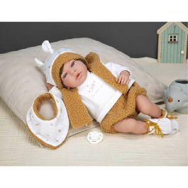 Muñeca elegance 40 cm andie naranja c/babero (muñeco de peso)