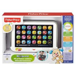 Fisher-Price Cdg61 Mi Primera Tableta Descubrimientos con Tecnología Inteligente, 3 niveles de juego, 28 botones, español +12 meses