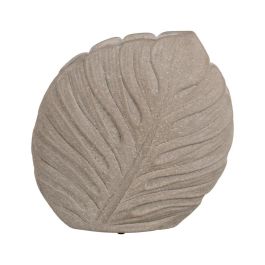 Jarrón Hojas Gris Cerámica Decoración 31 X 30 cm