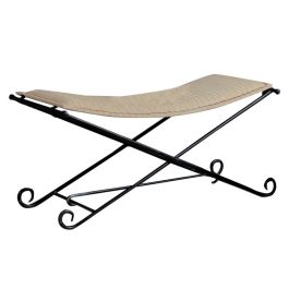 DKD Home Decor Descalzadora Balines de Ratán y Metal Desmontable, Marrón Claro y Negro, 94 cm de Ancho, 49 cm de Profundidad, 44 cm de Alto Precio: 101.4948. SKU: S3033649