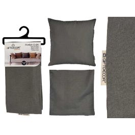 Funda Cojin Cremallera 60X60 Antracita Giftdecor (24 Unidades)