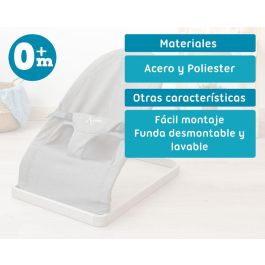 KioKids Hamaquita para Bebé Práctica y Segura, Ligera, Desenfundable y Lavable, Recién Nacidos +0 Meses, Gris Oscuro