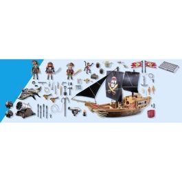 Playmobil Gran Barco Pirata de la Serie Pirates para Niños y Niñas, Juguete de Plástico para Edades de 4 Años en Adelante