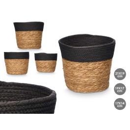 Set 3 Cestos Redondos 19Cm Alto Negro Giftdecor (6 Unidades) Precio: 44.5000006. SKU: B1HRCQKNLK