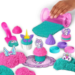 Spin Master Arena Kinetic Sand Pastelería Unicornio 6065201 con Purpurina y Accesorios para +3 Años