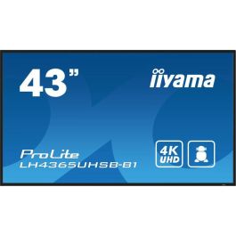 Iiyama LH4365UHSB-B1 Pantalla de señalización 108 cm (42.5") LED 4K Ultra HD Wifi Android 11 Diseño de quiosco 24/7