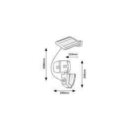 RABALUX RAB-77012 Aplique Exterior Solar Zlarin LED 12W 700Lm 4000K Sensor Movimiento IP44 Negro