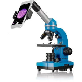Bresser Microscopio para estudiantes SEL - BRESSER JUNIOR - aumento 40x-1600x - kit de experimentación - azul - BRE4007922042268