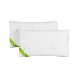 Nalui | Almohada de copos viscoelásticos y aloe vera, 70x38 cm, tacto suave, alta transpiración, pack de 2 unidades Precio: 30.50000052. SKU: B16Y79GHVT