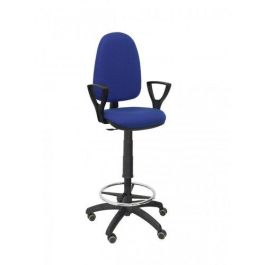 Taburete Piqueras Y Crespo Ayna Brazos Fijos Ergonomico Mecanismo De Contacto Permanente Regulable En Altura Y Aro Reposapies Ruedas De Parquet Asiento Y Respaldo Tapizados Bali Azul Precio: 230.50000028. SKU: S5702389