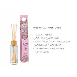 DKD Home Decor Ambientador Mikado Indio Colección Mandala Color Multicolor 18 Unidades 30 ml Fragancia Sandalo/Patchuli/Vainilla/Jazmin/Lavanda 3x23x3 cm