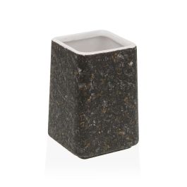 Portacepillos de Granito Negro Versa 7x10 cm - Cerámica y Plástico (2 Unidades) Precio: 5.98999973. SKU: B1HQVM2EFW