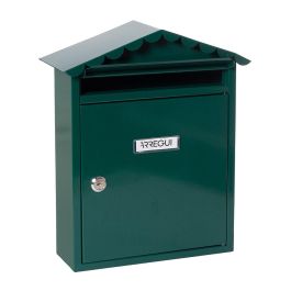 Arregui Visit Buzón Exterior Individual Mediano (A4) de Acero Galvanizado Lacado Verde 30x11x36 cm