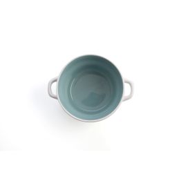 Quid Bol Cerámico Vita Bicolor 50 cL (6 Unidades) Decorado Apto Microondas Lavavajillas