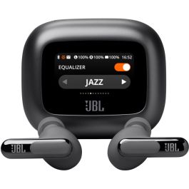 JBL Live Beam 3 Auriculares Inalámbricos con Bluetooth, Negro, IP55, 9h Batería, Resistente al Polvo y Agua