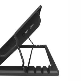 Ewent EW1258 Base de Enfriamiento Plegable para Portátil 17" con Ventilador Silencioso 1000 RPM, 2x USB, Multiángulo - Negro