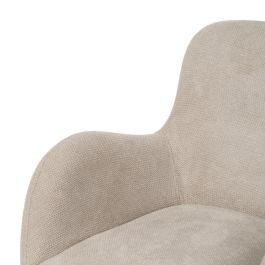 Silla Beige Giratorio Tejido-Metal 62 X 65 X 82 cm