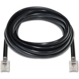 AISENS - CABLE DE TELÉFONO 6P4C, M-M, NEGRO, 2.0M