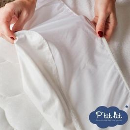 P'Tit Lit PTI1708546674681 Juego de 2 Protectores de Colchón Bebé 70x140 cm Impermeable Alese Bambú Viscosa Suave Sin Químicos