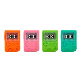 Imaginovo Goma de borrar con forma de consola con sacapuntas, colores surtidos