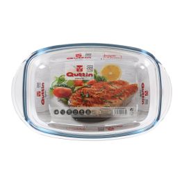 Quttin Cacerola de Vidrio Rectangular con Tapa 3L + 1.5L (3 Unidades)