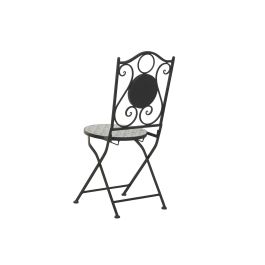 DKD Home Decor Mesa Terraza Y Jardin Blanco Negro 60 x 71 x 60 cm Set de 3