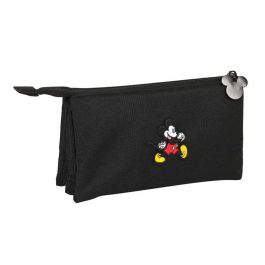 Portatodo Triple Mickey Mouse Clubhouse Premium Negro 22 x 12 x 3 cm