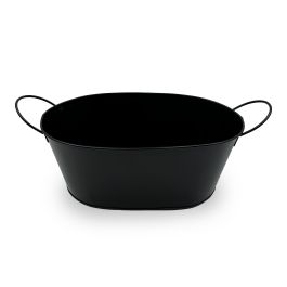 Inde Cubo Metal Rectangular con Asa Metal Black 36.9 x 20.1 x 12.7 cm (12 Unidades)