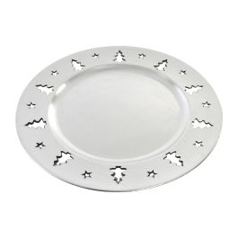 DKD Home Decor Centro Mesa Navidad Moderna Plateado 33 x 2 x 33 cm (12 Unidades)