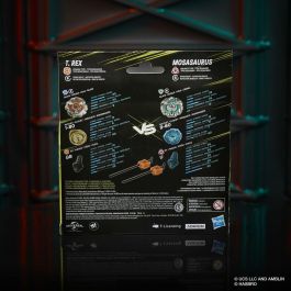 Hasbro HASG1898ES0 Beyblade X Jurassic World T. Rex vs. Mosasaurus - Set 2 Peonzas Takara Tomy y 2 Lanzadores, 8+ Años