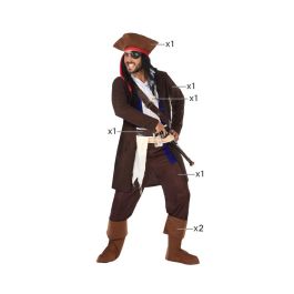 Disfraz para Adultos Th3 Party Marrón Piratas (6 Piezas) M/L